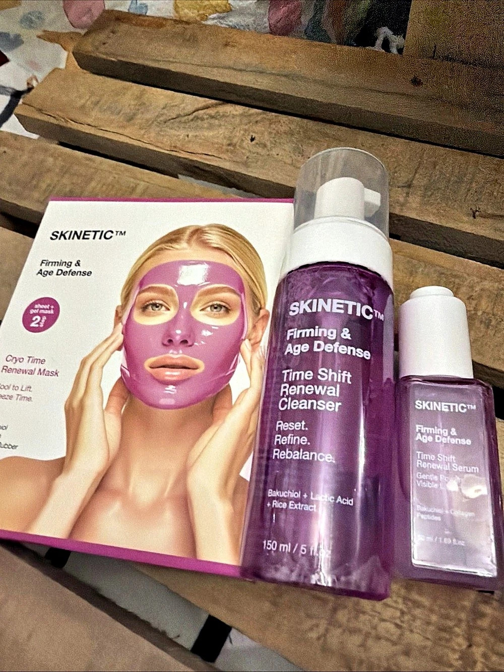 SKINETIC Time Shift Renewal Cleanser and Time Shift Renewal Serum with Cryo Time